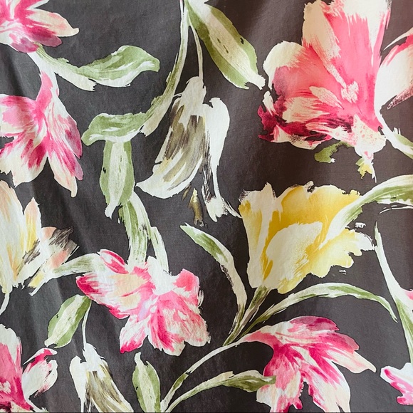 🌸3 for $20 TALBOTS Floral Canvas Skirt Size M Summer Vacation Skirt - Picture 2 of 7